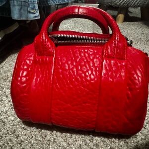 Cherry Red Alexander Wang  Textured Rockie Handbag Excellent condition